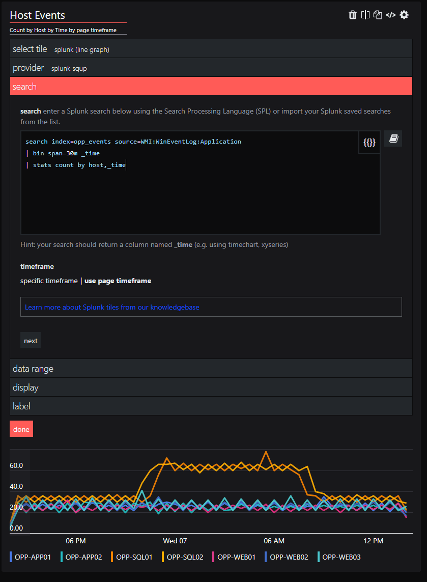 Splunk Share your database insights SquaredUp DS